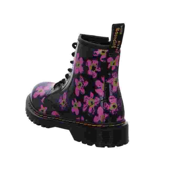 Dr. Martens Toddler Pansey Fayre Pink Floral Combat Boots Size 7 - Picture 9 of 16